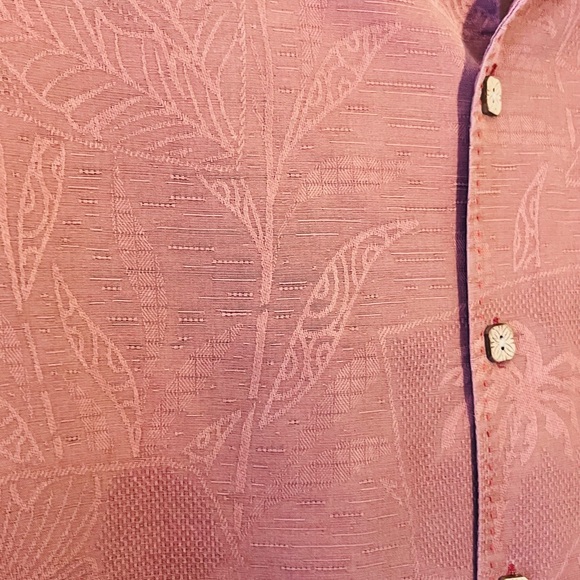 Jamaica Jaxx Men's Medium Aloha Short Sleeve Mauve Shirt Floral Silk XXL - Picture 5 of 7
